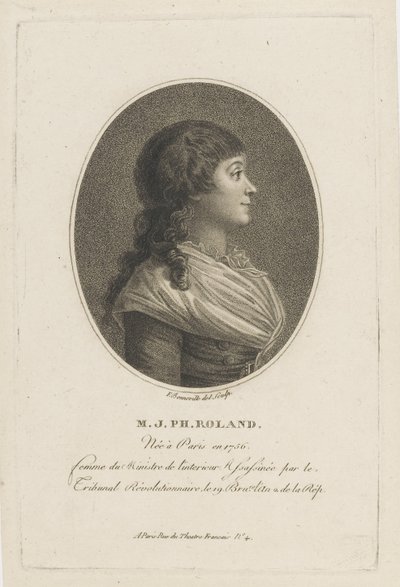 Portrait de Madame Roland 1754-1793, vers 1800 - Francois Bonneville