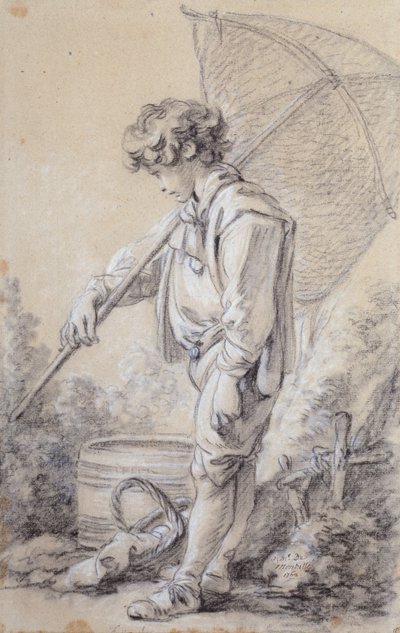 Un garçon tenant un filet - François Boucher
