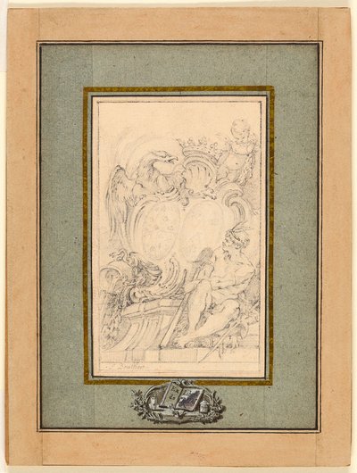 Ex-libris armorial pour Crozat, Baron de Thiers - François Boucher
