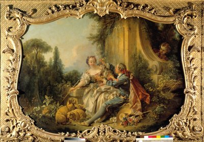 Scène Bucolique Pastorale. Peinture de François Boucher (1703-1770). 1737-1738. Paris, Archives Nationales - François Boucher