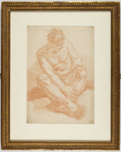 Homme assis, les chevilles croisées - François Boucher