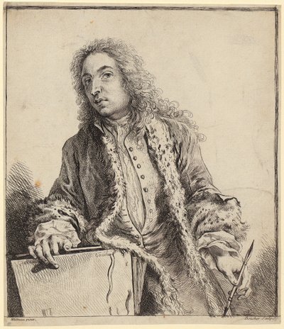 Autoportrait de Watteau - François Boucher