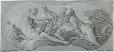 Les trois Grâces jouant avec Cupidon - François Boucher