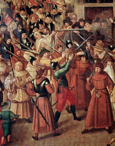 Guerres de Religion en France : procession armée de la Ligue catholique dans les rues de Paris - Francois Bunel