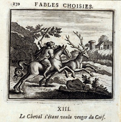 Le Cheval voulant se venger du Cerf - Francois Chauveau