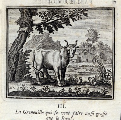 La grenouille qui veut se faire aussi grosse que le bœuf - Francois Chauveau