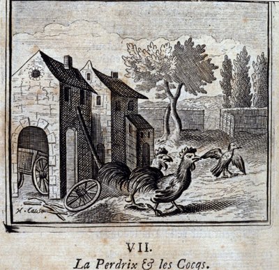 La Perdrix et les Coqs - Francois Chauveau