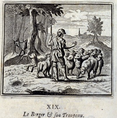 Le berger et son troupeau - Francois Chauveau