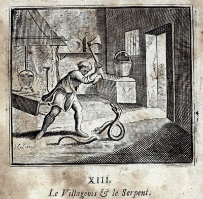 Le villageois et le serpent - Francois Chauveau