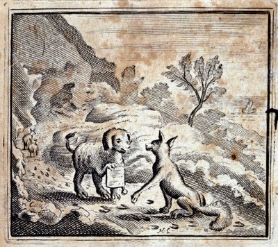 Le lion malade et le renard - Francois Chauveau