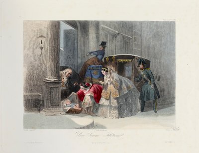 Une bonne action, de Les Modes Parisiennes, c.1860 - Francois Claudius after Compte Calix
