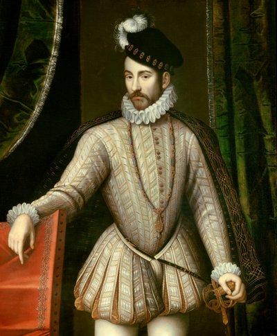 Portrait en pied de Charles IX (détail) - François Clouet