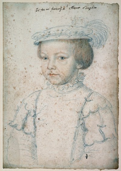 Portrait du roi de France François II (1544-1560). Dessin par François Clouet (1515-1572) - François Clouet