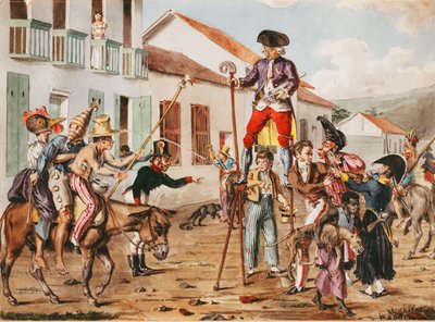 Une scène de carnaval - Francois Desire Roulin