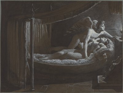 Cupidon avec Psyché éteignant la lampe - Francois Edouard Picot