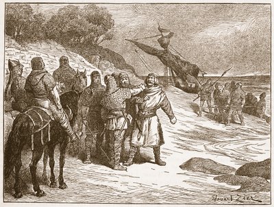 Harold fait prisonnier par le comte de Ponthieu, illustration de 