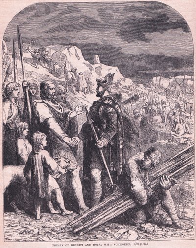 Traité de Hengist et Horsa avec Vortigern en 600 après J.-C. - Francois Edouard Zier
