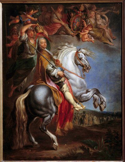 Portrait équestre de François III (1708-1765), duc de Lorraine, puis empereur germanique et grand-duc de Toscane, époux de Marie-Thérèse d