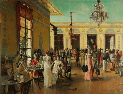 Café Frascati Une scène du temps de Napoléon, 1893 - Francois Flameng