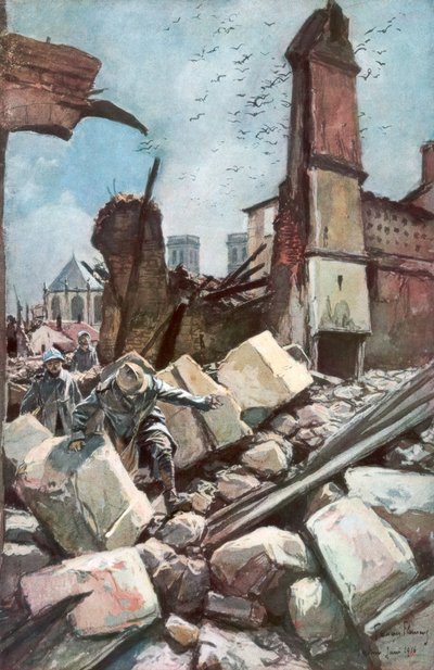 Sur les vieux murs de Verdun, France, juin 1916 - Francois Flameng