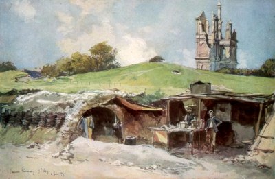 Station de secours à Mont St Eloi, Artois, France - Francois Flameng