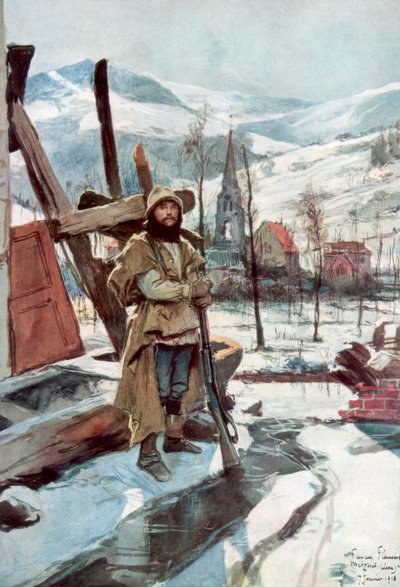 Garde en faction près de Metzeral, Alsace, janvier 1916, 1926 - Francois Flameng
