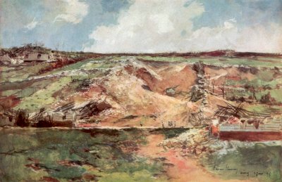 Le cratère de Carency, Artois, France, juin 1915, 1926 - Francois Flameng