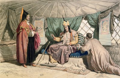 Un Grand Prêtre Kalmouk avec son Ghepi, illustration de 