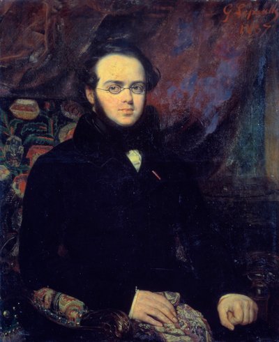 Portrait du compositeur français Jacques Fromental Lévy dit Halévy (1799-1862) - Francois Gabriel Guillaume Lepaulle