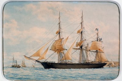 Clipper New York Ocean Herald, par François Roux (1811-1882), aquarelle - Francois Geoffroy Roux