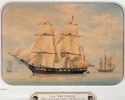Brig Tactique, construit en 1792, par François Roux (1811-1882), France - Francois Geoffroy Roux
