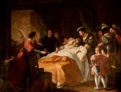 La mort de Léonard de Vinci dans les bras de François Ier, 1781 - Francois Guillaume Menageot