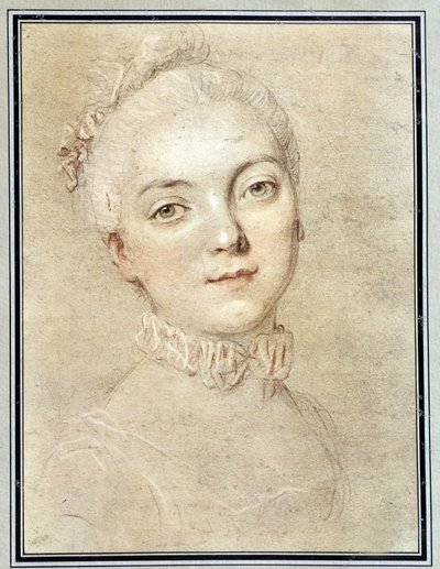 Portrait de Jeanne Bécu, Comtesse (ou Madame) du Barry (1743-1793) - dessin par François Drouais - Francois Hubert Drouais