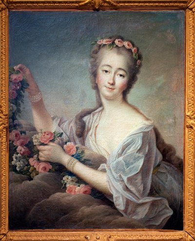 Portrait de Madame du Barry en Flore (Jeanne Bécu, comtesse de Barry (1743-1793) - Francois Hubert Drouais