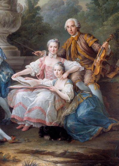 La famille de Louis François du Bouchet, Marquis de Sourches et Grand Prévôt de France (détail) - Francois Hubert Drouais
