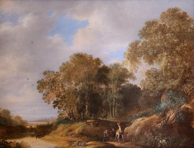 Paysage avec des cerfs - Francois Knibbergen