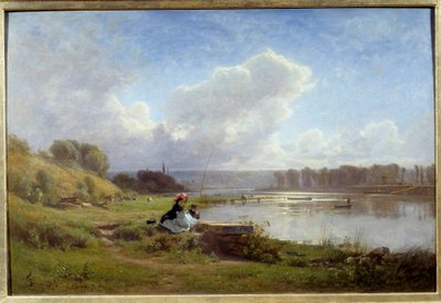 Les rives de la Seine à Meudon en 1861 - Francois Louis Francais