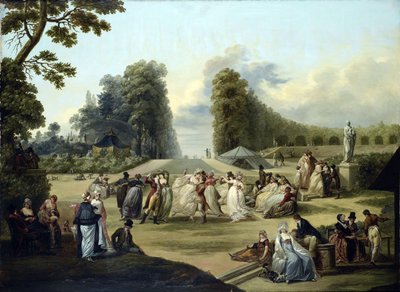 Bal dans les jardins de Tivoli, Paris - Francois Louis Joseph Watteau