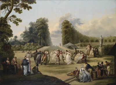 Bal dans les jardins de Tivoli, Paris, 1799 - Francois Louis Joseph Watteau