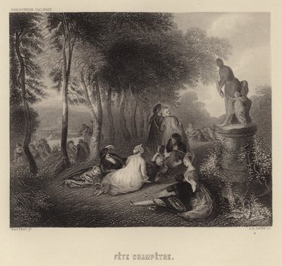 Fête champêtre - Francois Louis Joseph Watteau