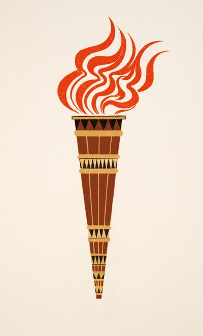 Torche enflammée de Prométhée Enchaîné par Eschyle, pub. 1941 - Francois Louis Schmied