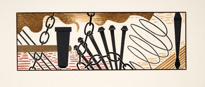 Illustration graphique de Prométhée Enchaîné par Eschyle, pub. 1941 - Francois Louis Schmied