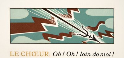 Illustration graphique de Prométhée Enchaîné par Eschyle, pub. 1941 - Francois Louis Schmied