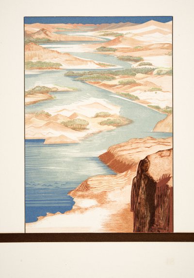 Illustration de Prométhée Enchaîné par Eschyle, pub. 1941 - Francois Louis Schmied