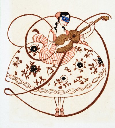 Lettre D, des Personnages de Comédie, pub. 1922 - Francois Louis Schmied