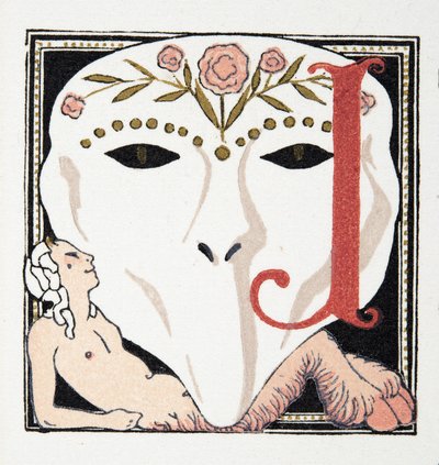 Lettre J, des Personnages de Comédie, pub. 1922 - Francois Louis Schmied