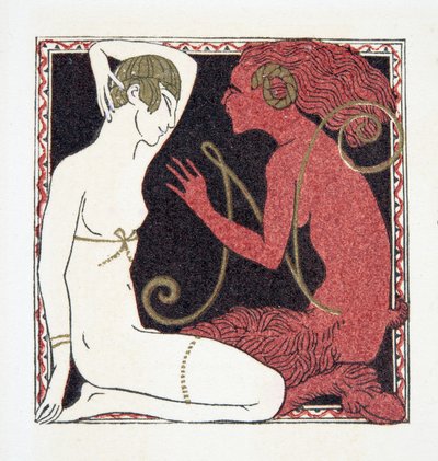 Lettre N, des Personnages de Comédie, pub. 1922 - Francois Louis Schmied