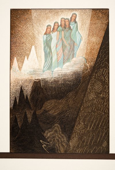 Océanides, illustration de Prométhée Enchaîné par Eschyle, pub. 1941 - Francois Louis Schmied