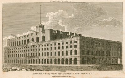 Vue nord-ouest du théâtre de Drury Lane, Londres - Francois Louis Thomas Francia