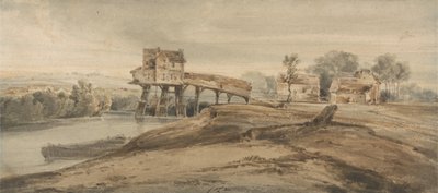 Le moulin à eau au-dessus du pont de Charenton, d